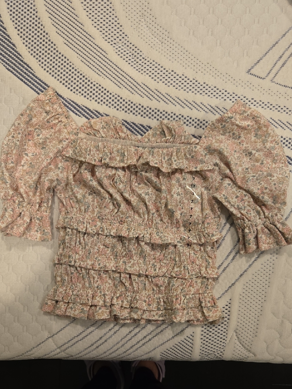 Polo by Ralph Lauren Pink Floral Ruffle Blouse